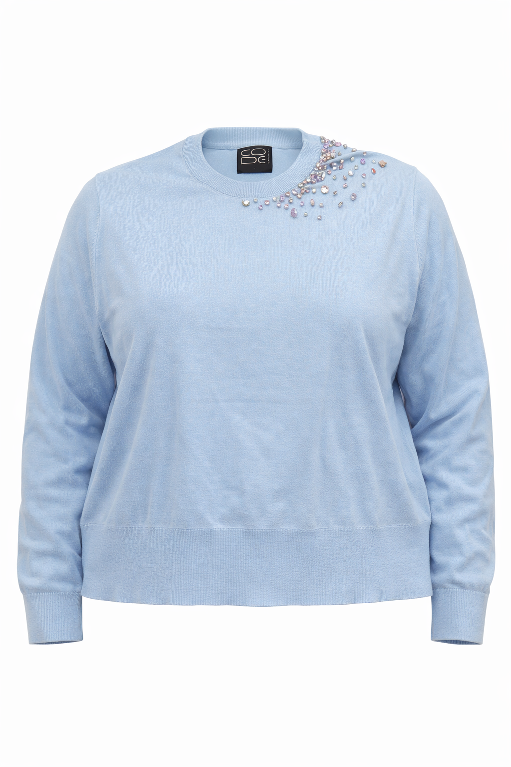 Crew Neck Beaded Sweaters