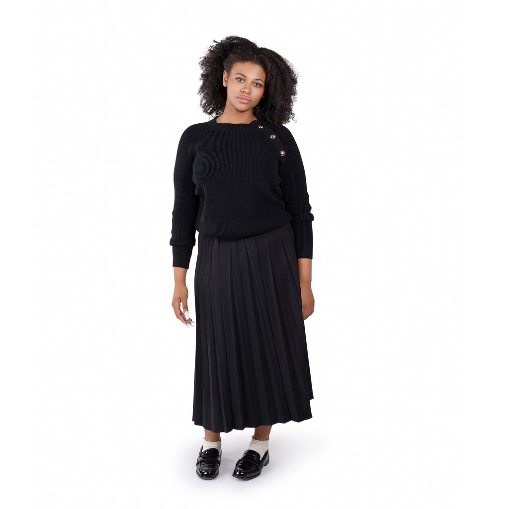 Open Pleated Skirt