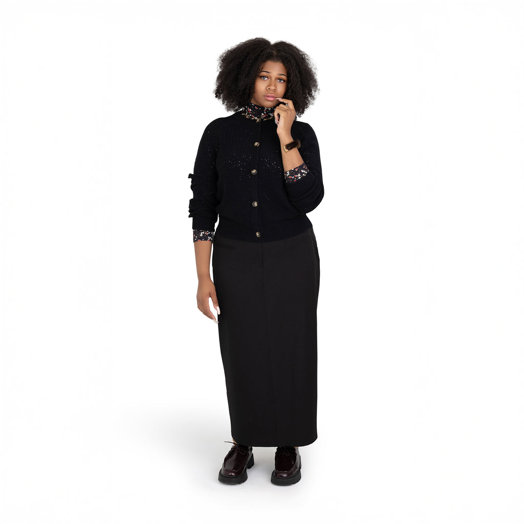 Crepe Straight Skirt