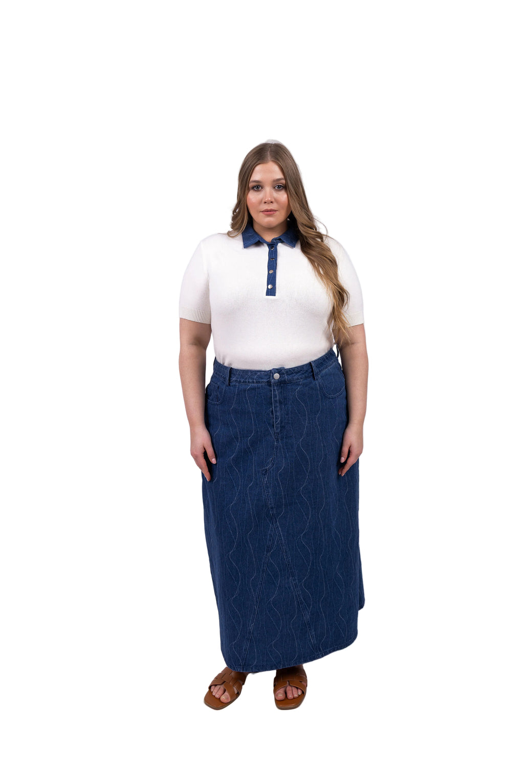Denim V Skirt