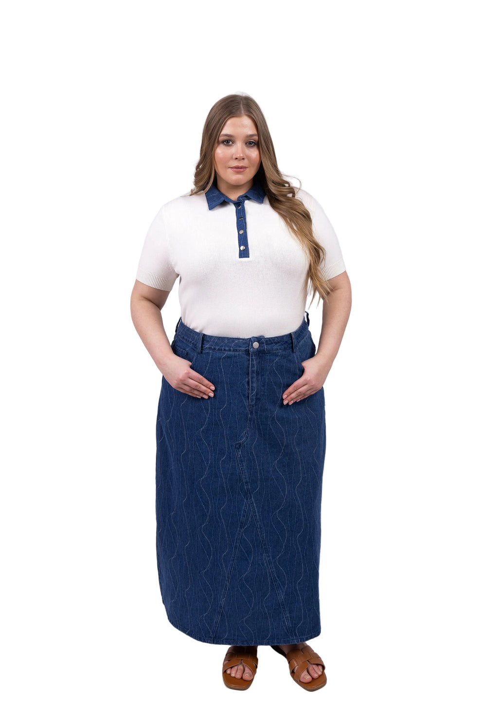 Denim V Skirt