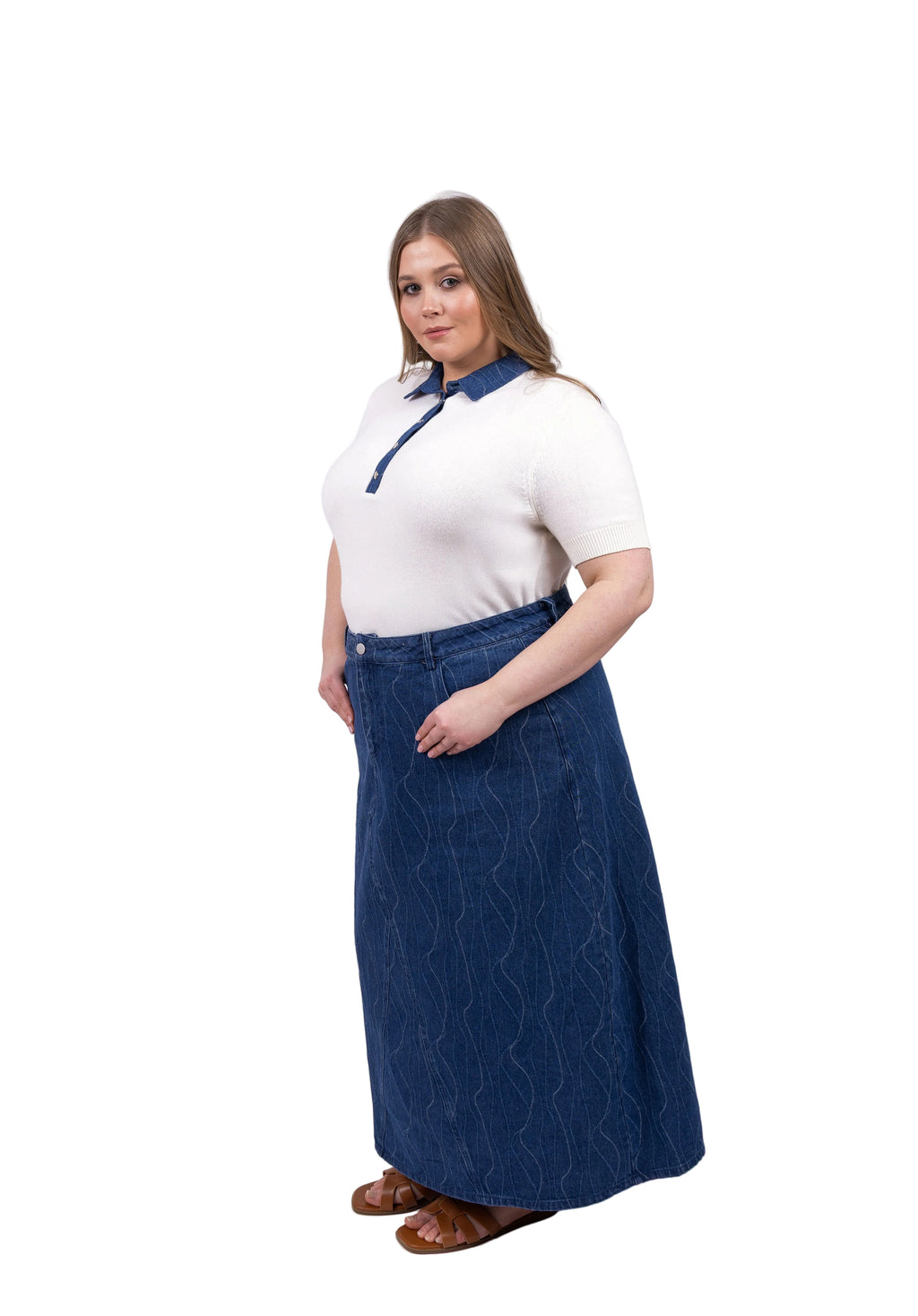 Denim V Skirt