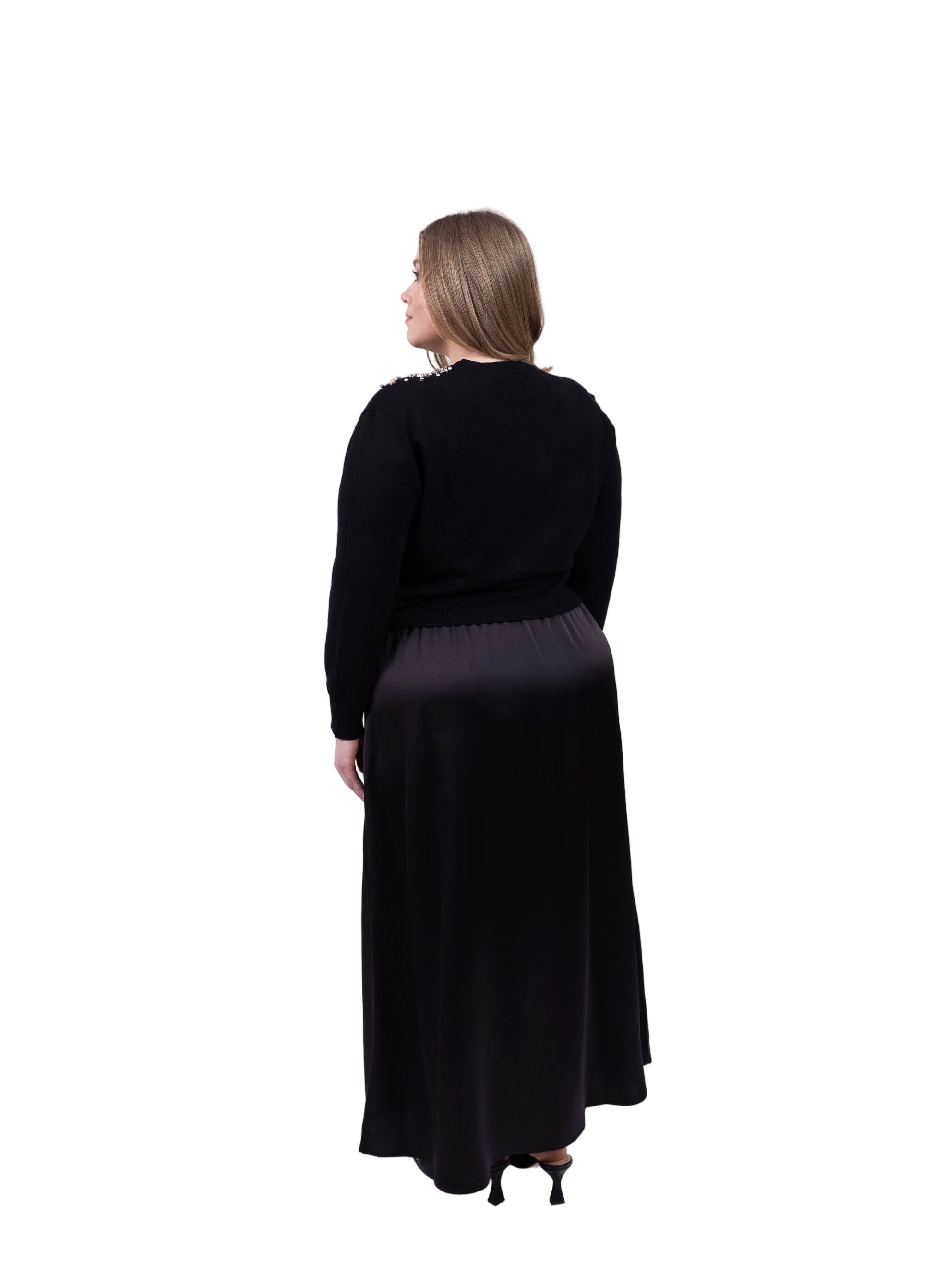 Crew Neck Beaded Sweaters