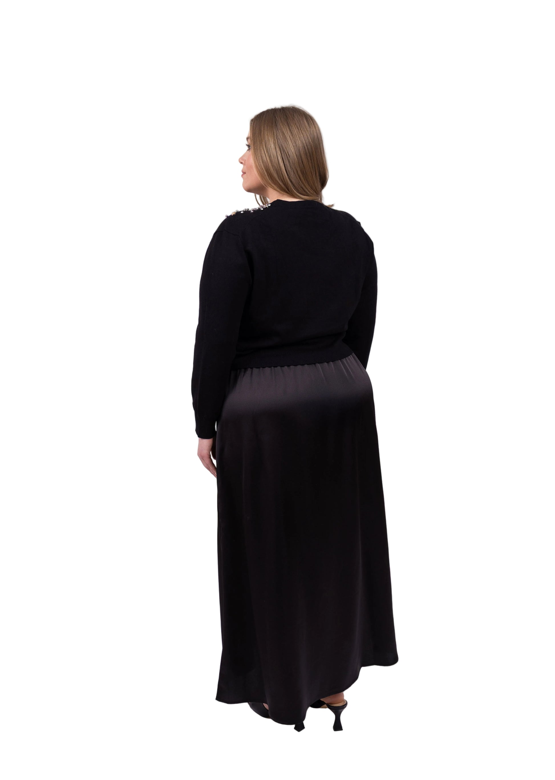 Crew Neck Beaded Sweaters