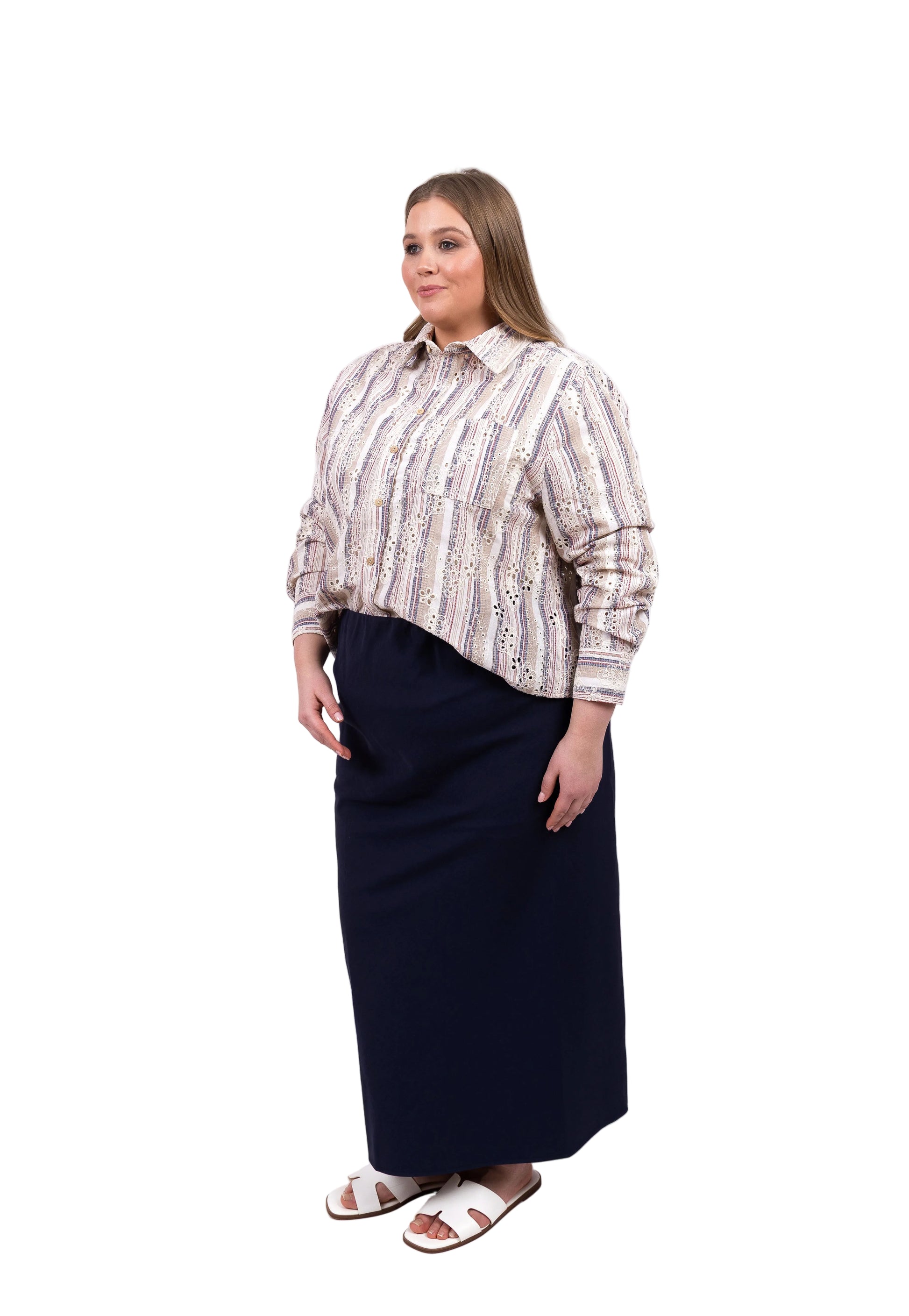 Crop Blouse Eyelet Lace