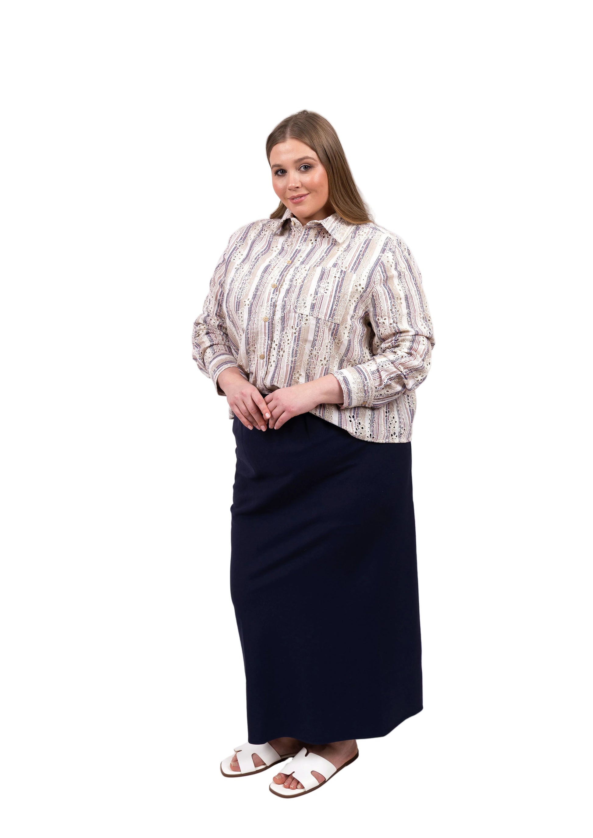 Crop Blouse Eyelet Lace